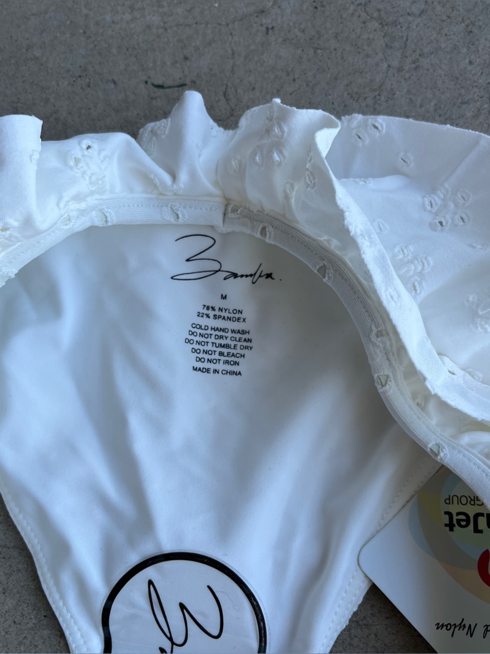 Bamba White Ruffle Bikini Bottom - Picture 3 of 3